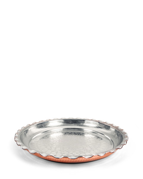 Sini - Tablett Bronze mit Riffel L