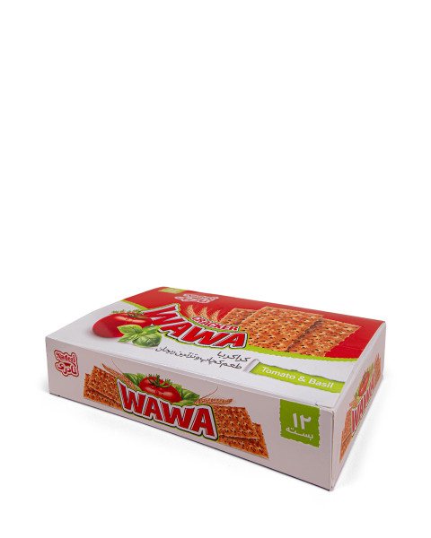 Cracker mit Ketchup und Basilikum - Naderi