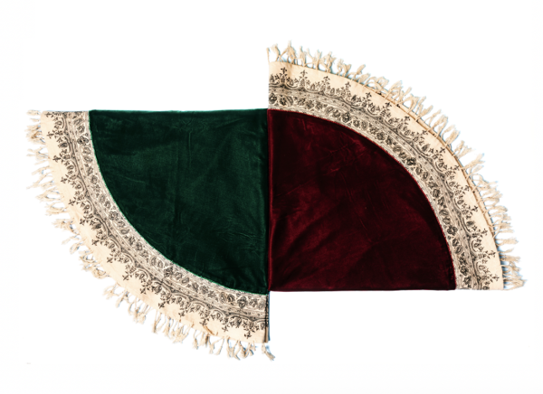 Tischdecke Rund Kalligrafie und Samt