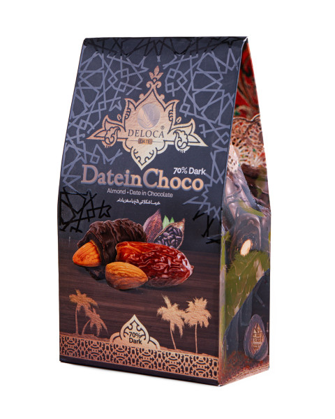 خرما با مغز بادام و روکش کاکائویی تلخ - دلوکا