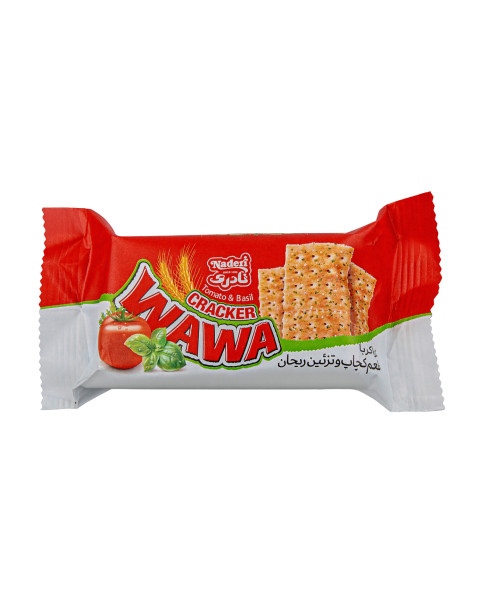 Cracker mit Ketchup und Basilikum - Naderi